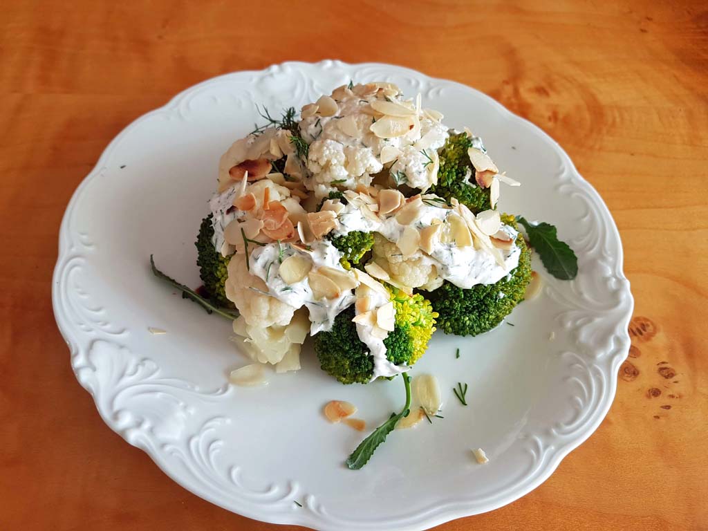 brokuł z kalafiorem na przystawkę