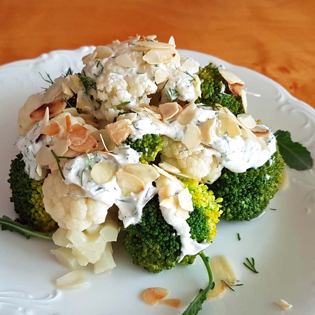 brokuł z kalafiorem na przystawkę