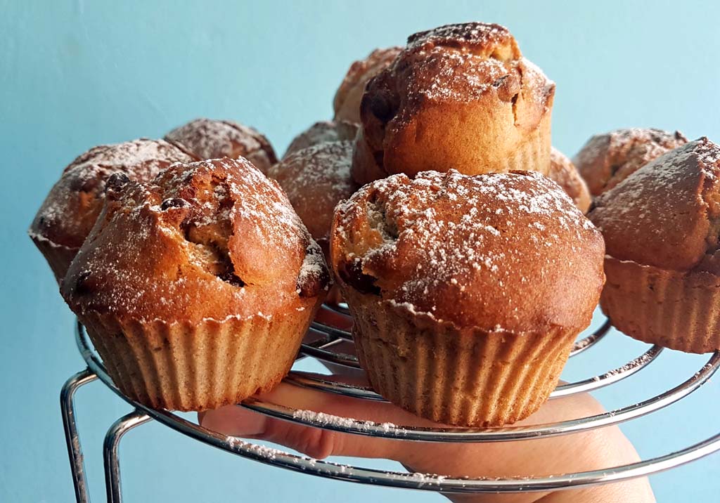 deserowe babeczki muffiny bananowe