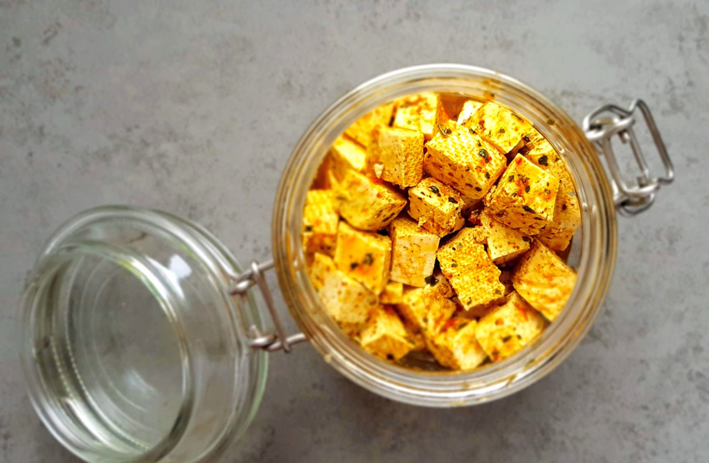 kosteczki tofu w domowej marynacie