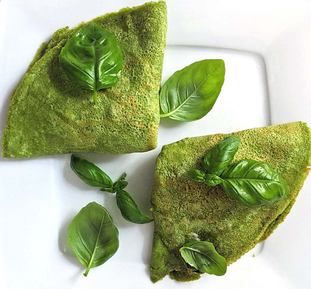 wytrawne, zielone naleśniki