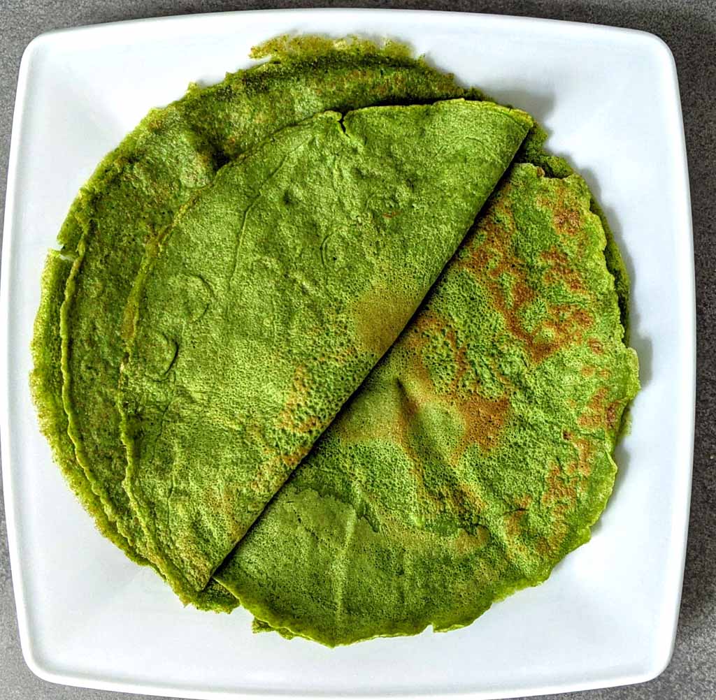 naleśniki zielone, szpinakowe