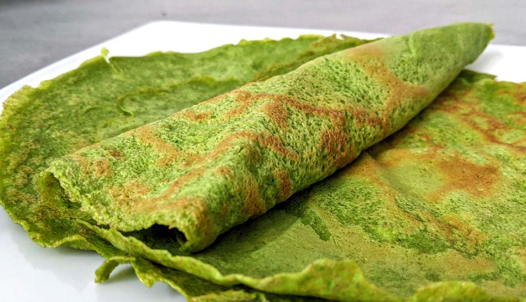 naleśniki zielone, szpinakowe