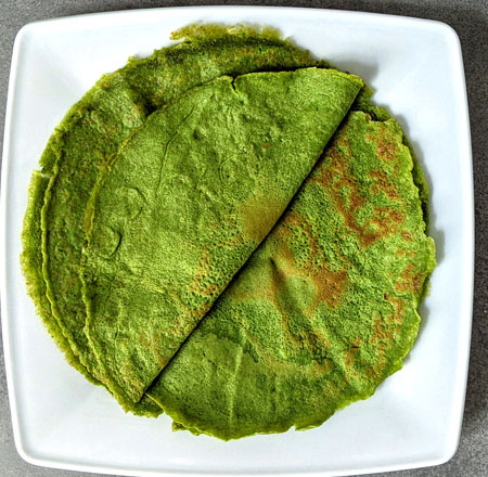 naleśniki zielone, szpinakowe