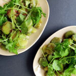 sałatka z bobu i kolendry