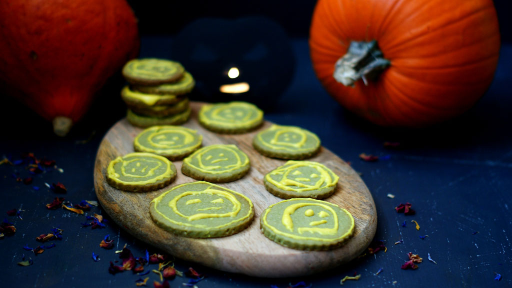 kruche, maślane ciasteczka halloween